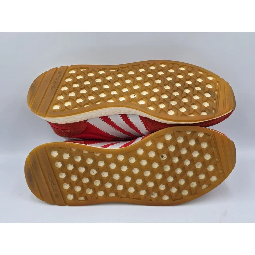 Adidas Mens Iniki Runner Shoes Red White Gum Size 8 BB2091 Casual Preppy